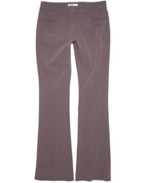 Acne Studios Low-Rise Flared Pants - Purple