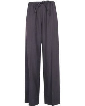 Dries Van Noten Drawstring Casual Trousers - Blue