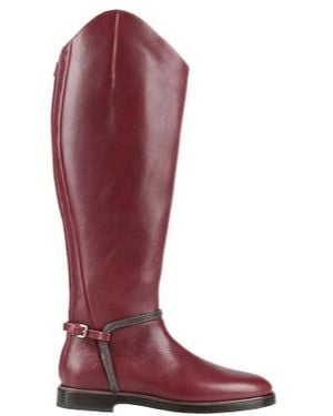 Brunello Cucinelli Roundtoe Zipup Ankle Boots - Red