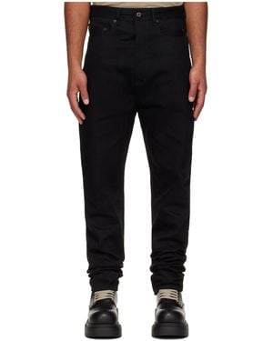 Rick Owens Concordians Collapse Long Jeans - Black