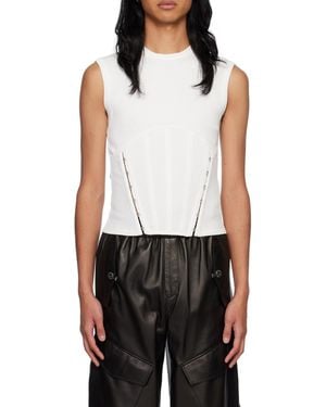 Dion Lee Fine-Ribbed Tank Top - White