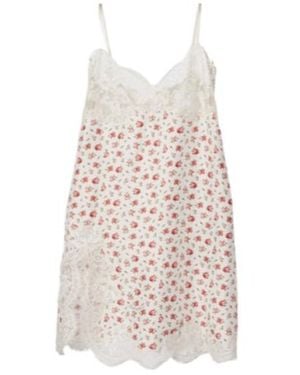 Dolce & Gabbana Lace-Trimmed Silk And Cotton Slip Dress - White