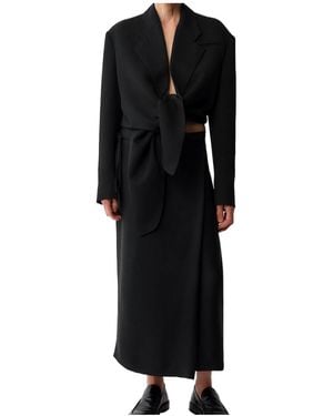 Calvin Klein Petunia Pinstripe Tailcoat Jacket - Black