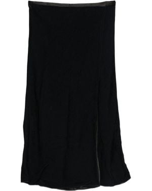 forte_forte Fluid Chic Velvet Sarong Skirt - Black