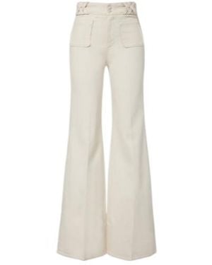 Dorothee Schumacher Summer Of Love Cotton And Linen Flared Trousers - White