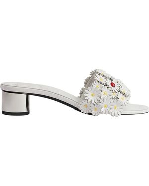 Dior Bloom Heeled Slide - White