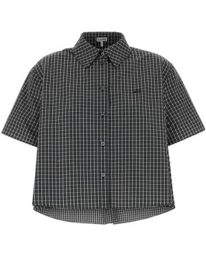 Loewe Short Sleeve Trapeze Shirt - Grey