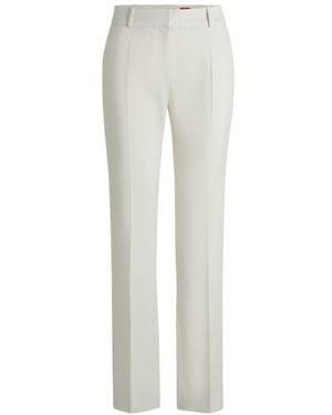 BOSS Split-Hem Trousers - White