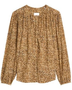 Isabel Marant Printed Silk Chiffon Cover-Up - Brown