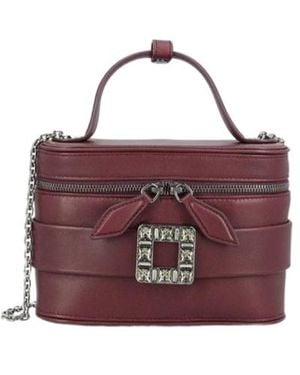 Roger Vivier Embellished Zipped Tote Bag - Purple