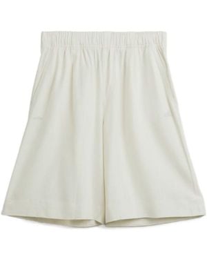 adidas Relaxed Elastic-Waist Shorts - White