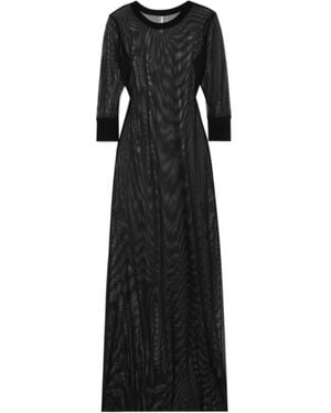Norma Kamali Stretch-Mesh Maxi Dress - Black