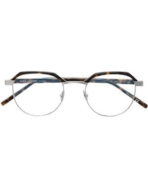 Saint Laurent Eyewear Round Frame Glasses - White