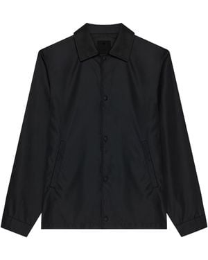 Givenchy Logo Embroidered Button-Up Jacket - Black