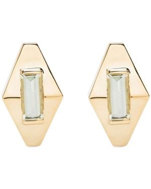 Aliita 9Kt Deco Rombo Earrings - Metallic
