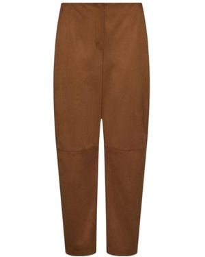 Marella Casual Pants With Side Pockets - Brown