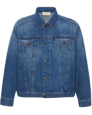 The Row Seb Jacket In Cotton - Blue
