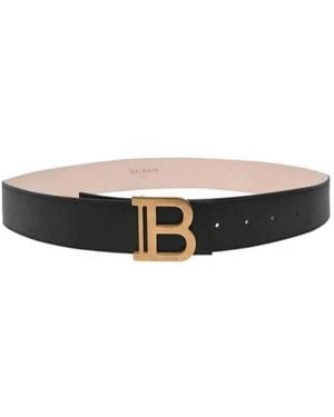 Balmain Double-Sided Belt - White