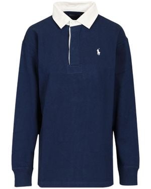 Polo Ralph Lauren Long-Sleeved Polo Shirt - Blue