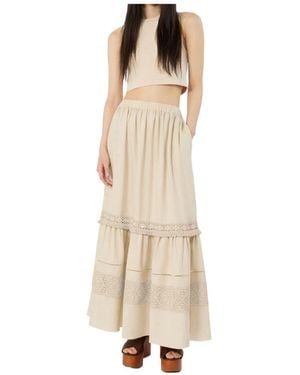 Weekend by Maxmara Pallore Lace-Detailed Skirt - Natural
