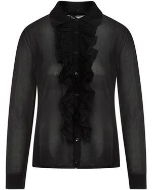 Tom Ford Ruffle Knit Shirt - Black