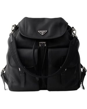 Prada Leather Backpack - Black