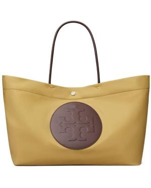 Tory Burch Logo Patch Tote Bag - Yellow