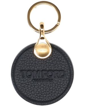 Tom Ford Logo Debossed Keychain - Blue