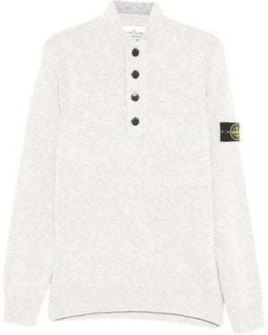 Stone Island Soft Wool Blend Jumper - White