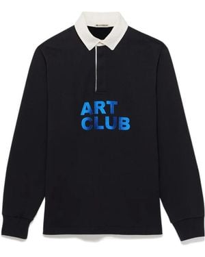 JW Anderson Jw Anderson Art Club Rugby Polo Top - Blue
