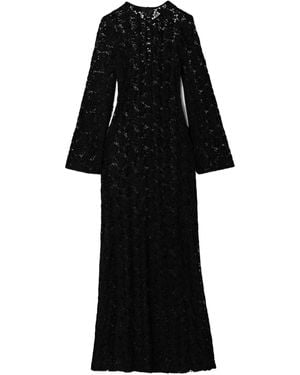 Nili Lotan Della Crochet Long Dress - Black
