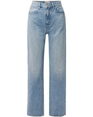 SLVRLAKE Denim High-Rise Straight-Leg Jeans - Blue