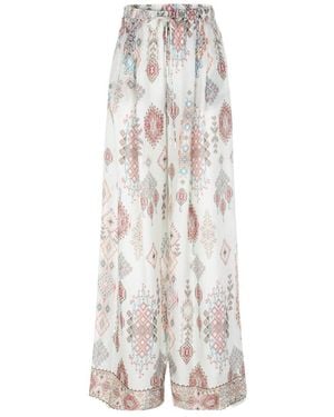 Ermanno Scervino Patterned Wide-Leg Pants - White