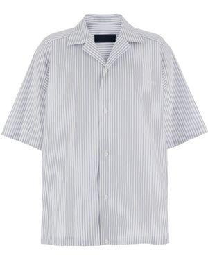 Juun.J Striped Pattern Shirt - White