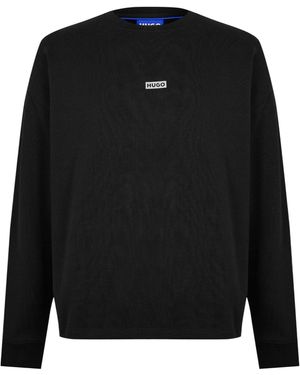 BOSS Pure Cotton Long-Sleeve Sweatshirt - Black