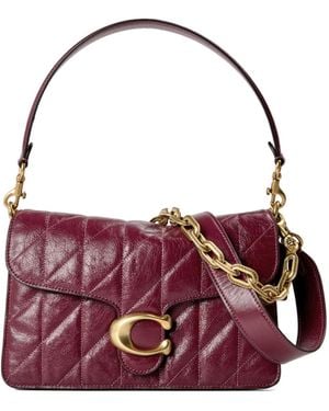 COACH Quilted Leather Shoulder Bag - Purple