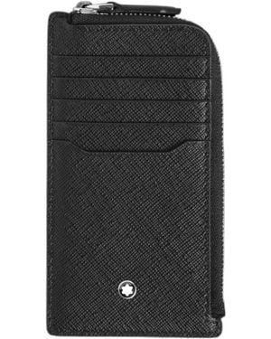 Montblanc Card Holder 7Cc With Zip - Black