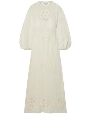 Gabriela Hearst Long Sleeve Dress - White