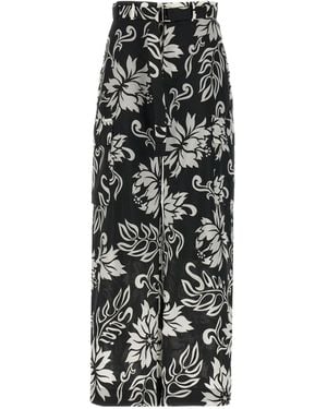 Sacai All-Over Printed Belted Pants - Black