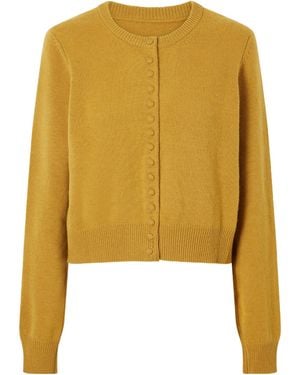 TOVE Wool And Cashmere-Blend Cardigan - Yellow