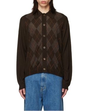 Our Legacy Polo Pub Argyle in Black for Men | Lyst
