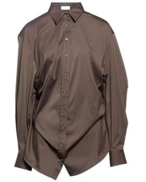 Brunello Cucinelli Minimal Solid Colour Shirt - Brown