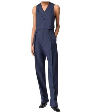 Bottega Veneta Drill Gilet - Blue