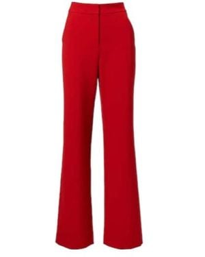 Veronica Beard Tonelli Wide-Leg Trousers - Red
