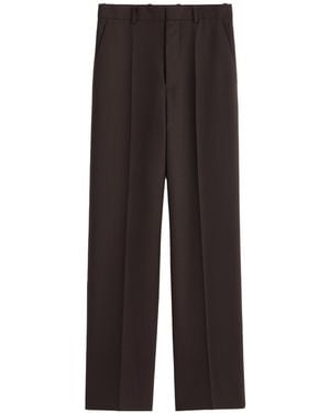 Maison Margiela Wool Wide-Leg Trousers - Brown