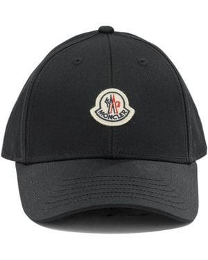 Moncler Logo Hat - Black