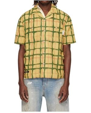 ANDERSSON BELL Plaid Short-Sleeved Shirt - Metallic