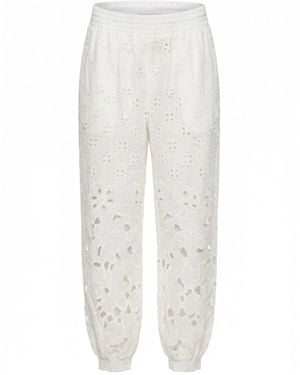 Ermanno Scervino Broderie-Anglaise Track Pants - White