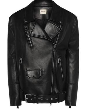 KHAITE Hansel Leather Jacket - Black