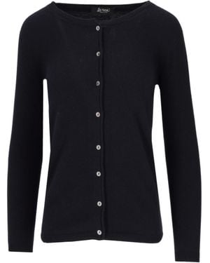 Lela Rose Long-Sleeve Button-Up Cardigan - Blue
